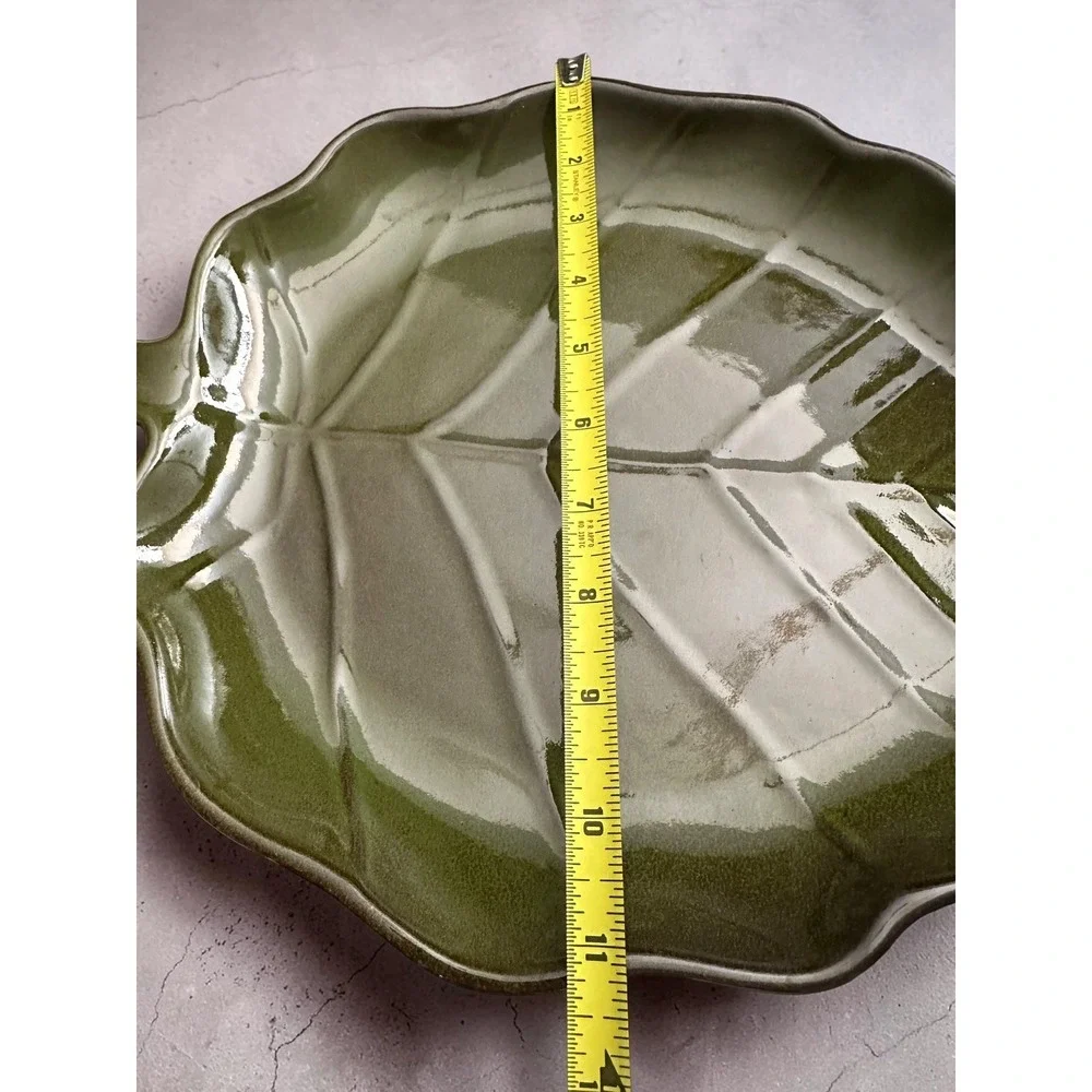Pfaltzgraff Studio Pastoral Leaves Hand Crafted Leaf Shaped Serving Platter